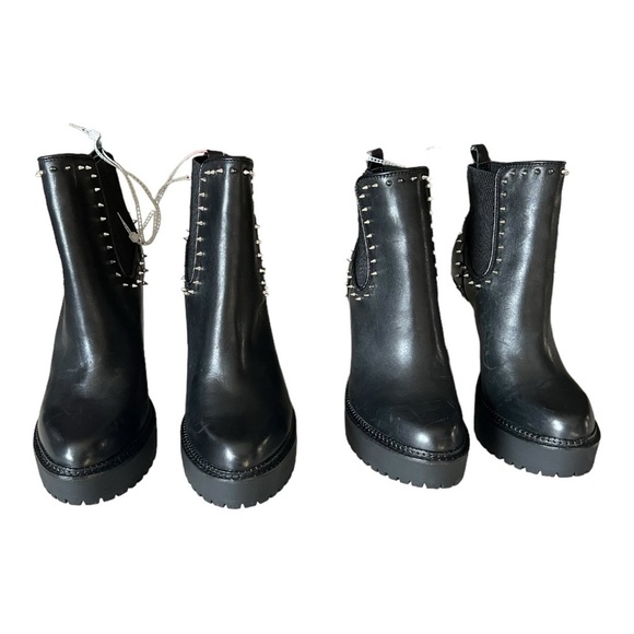 Gianni Bini Black RaantaTwo Studded Lug Sole Platform Booties NWOB Size 8.5&10M - Picture 15 of 16